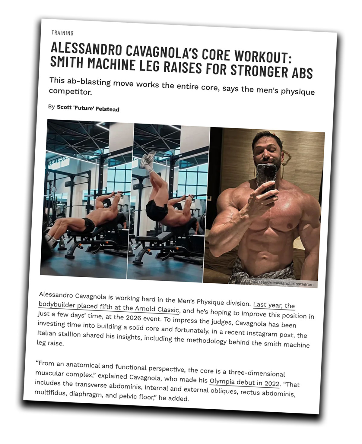 Featured In Muscle & Fitness Magazine: Core Training Focus